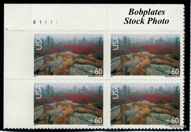 BOBPLATES #C138 Acadia Upper Left Plate Block B11111 VF NH SCV=$5