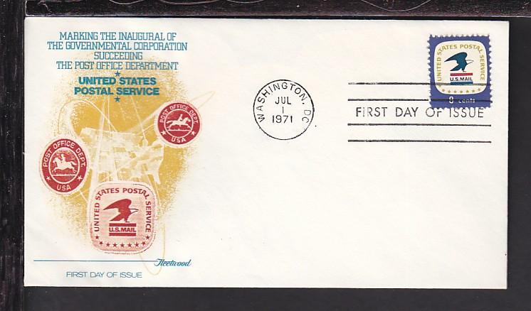 US 1396 USPS 1971 Fleetwood U/A FDC 