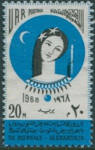 Egypt 1968 SG946 20m Head of Woman arts MNH