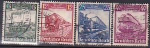 Germany 459-62 1935 Trains Cpl Used