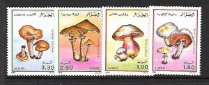 ALGERIA Sc 908-11 NH issue of 1989 - MUSHROOMS 