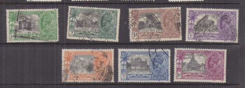 INDIA, 1935 Silver Jubilee set of 7, used..