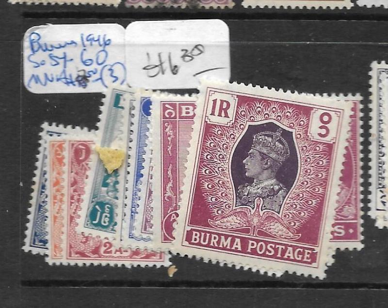 BURMA  (PP1702B) KGVI SG 54-60  MNH