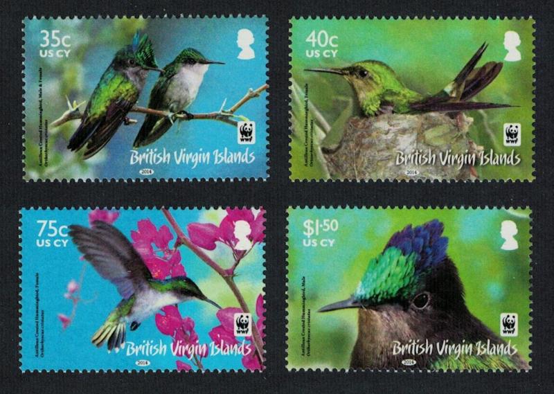 BVI WWF Hummingbird Birds 4v SG#1278-1281