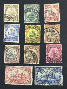 MOMEN: GERMAN COLONIES KIAUTSCHOU SC #10-21 1901 USED $350 LOT #60675