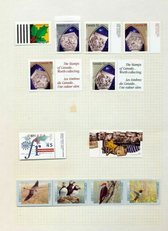 CANADA 1990s MNH MH Sheets Booklets.Face Appx$45+(Top 546)