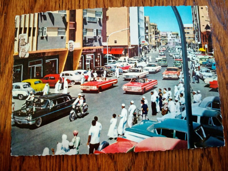 VERY RARE SAUDI ARABIA 1966 “KING FAISAL” MOTORCADE PASSING ABDUL AZIZ STREET 