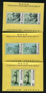 Korea 781a-786a Paintings By Shin Yun-bok Stamp Sheets MNH 1971
