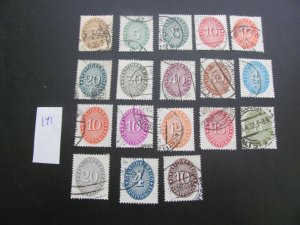 Germany 1927-1933 USED  MI. 114X-131X OFFICIALS SET  XF 80 EUROS (171)