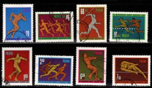 Poland Scott 1414-1421 Used CTO Sports set 1966