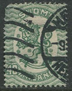 Finland - Scott 95b - Arms of Republic -1917- Used - Single 40p Stamp