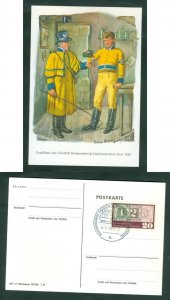 Germany. 1965. Postcard Used . Mail Coach, Postmen Braunschweig-Luneburg 1820