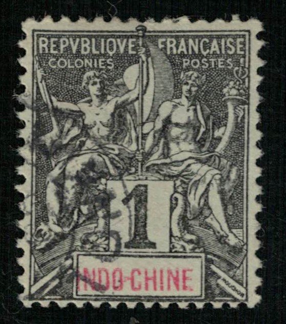 Indo-Chine 1c France 1892-1896 Inscription: INDO-CHINE (3305-Т)