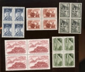 General PATTON  1957  4 sets MNH B.606/610 ** (63047)