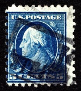 1916, US 5c, Washington, Used, Sc 466