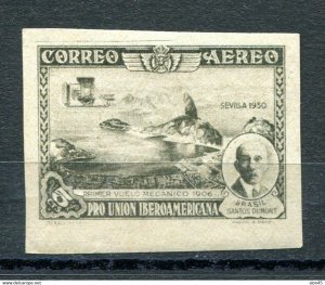 Spain 1930 Airmail Imperf Sc C50  5c MNH 10887