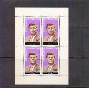 Central African Republic  #C24a  MNH   1964   Air Sheet Kennedy