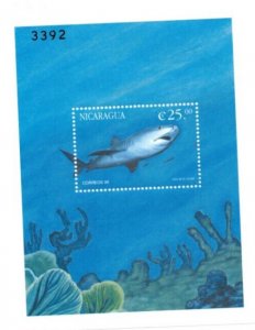 Nicaragua 2000 - Shark - Souvenir Stamp Sheet - Scott #2338 - MNH