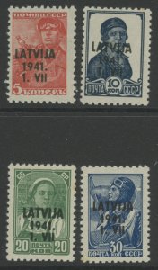 LATVIA 1N14, 1N15, 1N17, 1N18 ** MINT NH (2601 113)