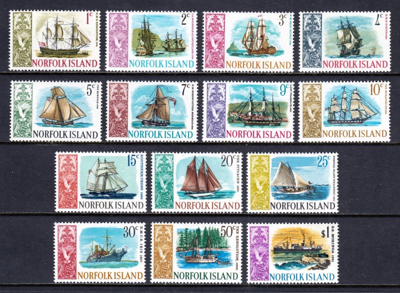 Norfolk Island - Scott #100-113 - MNH - SCV $12