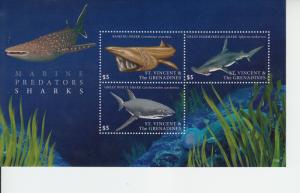 2017 St Vincent Sharks I MS3 (Scott NA) MNH