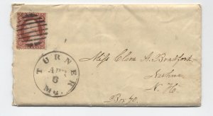 1861 Turner ME #26 cover with long letter [h.4750]