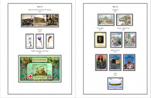 COLOR PRINTED MALTA 2011-2020 STAMP ALBUM PAGES (87 illustrated pages)