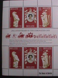 BELIZE 1978  25TH ANNIVERSARY-CORONATION OF QUEEN ELIZABETH II MNH  S/S VF