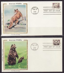 US 1880-1889 Wildlife S/10 Colorano U/A FDC