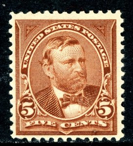 USA 1895 Grant 5¢ Chocolate Wmk Perf 12 Scott #270 MNH Q274