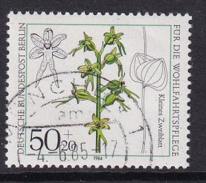 Germany  Berlin   #9NB216    cancelled 1984 orchid  flowers 50pf