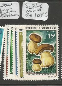 Central African Republic Mushrooms SC 81-5 MNH (7cuw) 