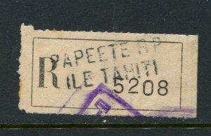 Papeete Registered Mail Label French Polynesia - Make Me A Reasonable Offer