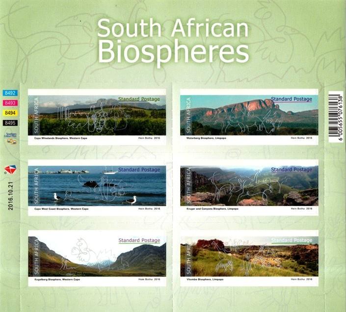 South Africa - 2016 Biospheres Sheet MNH**