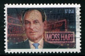 3882 US 37c Moss Hart SA, used