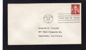 1050 John Marshall, FDC no cachet addressed