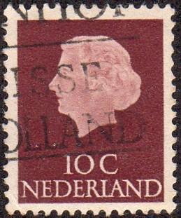Netherlands 344 - Used - 10c Queen Juliana (1953)