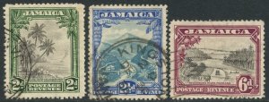 JAMAICA Sc#106-108 1932 Pictorials Complete Set Used