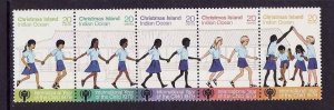 Christmas Island-Scott#89-unused NH strip-IYC emblem-Chil