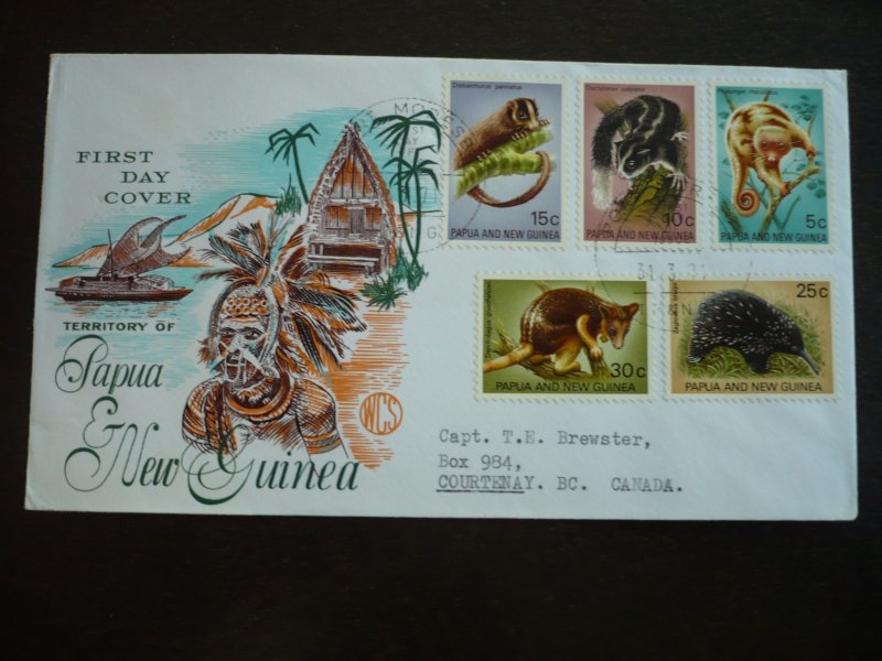 Postal History - Papua New Guinea - Scott# 323-327 - First Day Cover