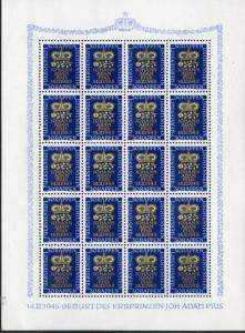 LIECHTENSTEIN 212-4  MNH SHEETS OF 20 MNH  SCV $85.00 BIN $40.00