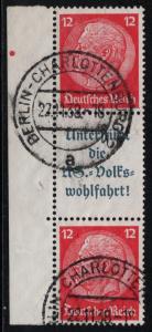 Germany Scott # 422 (2), label A8.2, used, se-tenant, Mi # S158