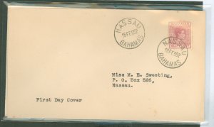 Bahamas 154/156 George VI (2) first day covers, both addressed