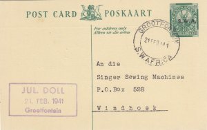 South West Africa - Feb 21, 1941 Domestic Post Card