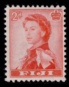 FIJI QEII SG301, 2d rose-red, NH MINT.