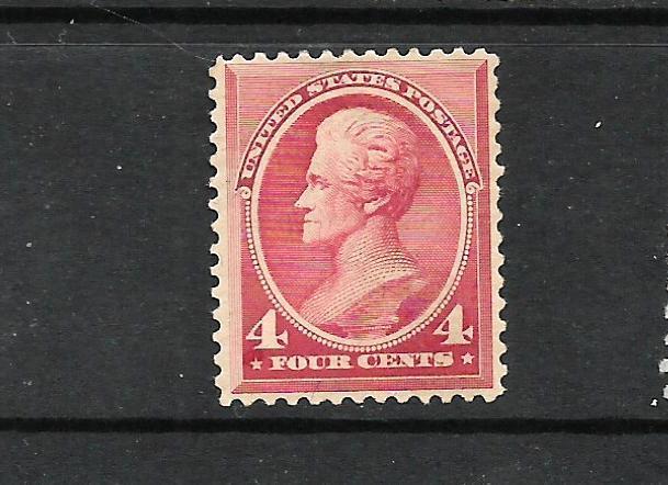 US 1888  4c  CARMINE  MLH    Sc 215