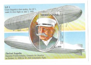 Sierra Leone 1992 Zeppelin S/S Sc 1609 MNH C13