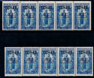 [HIP4757] Tchad 1924 good stamps very fine MNH (10x)