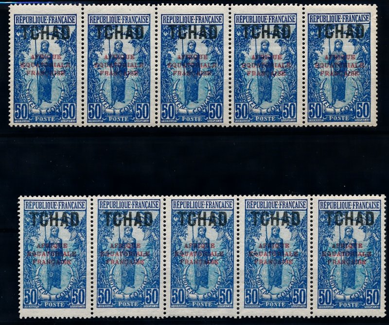 [HIP4757] Tchad 1924 good stamps very fine MNH (10x)