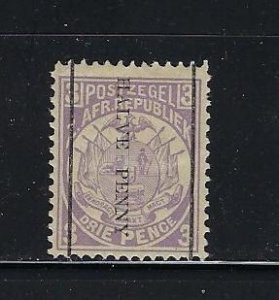 TRANSVAAL- SCOTT #140  1885 SURCHARGE 1/2P ON 3P (VIOLET) - MINT HINGED